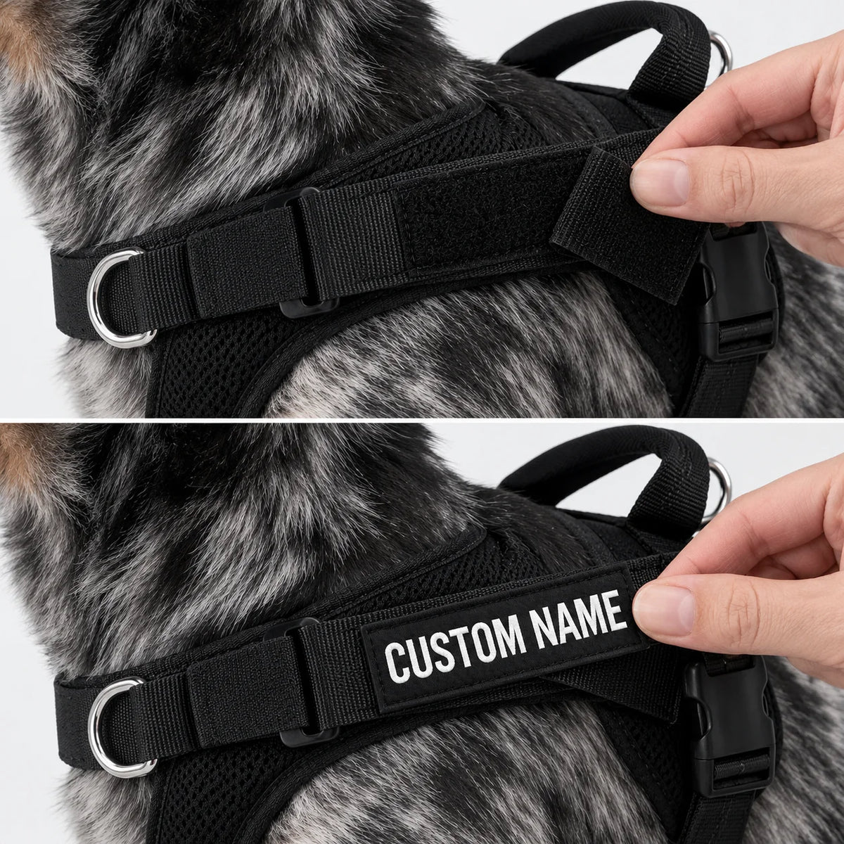 Velcro name patch, peel and press