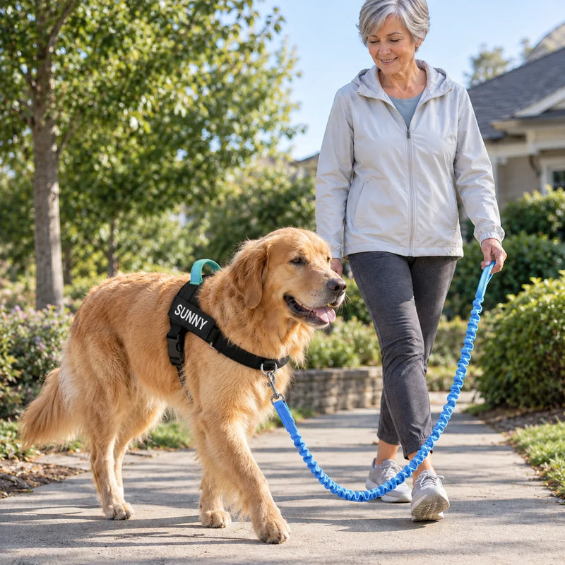 A calm walk on a loose leash