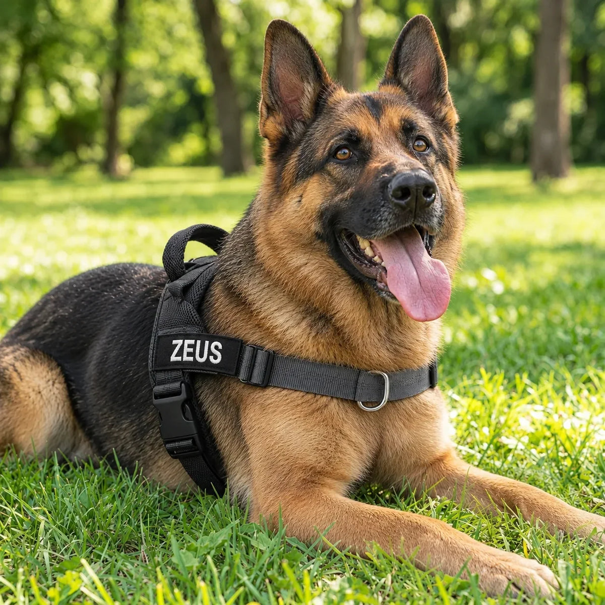 German shepherd in the Kovah harness