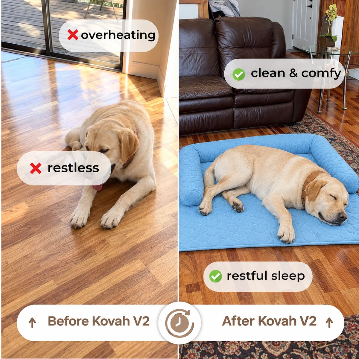 Before and after Kovah V2