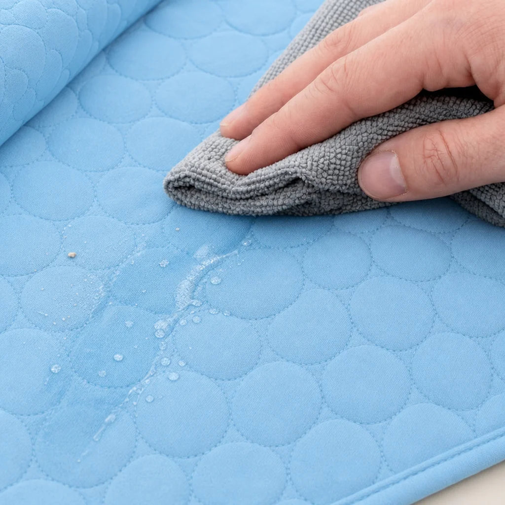 Quilted ice-silk fabric